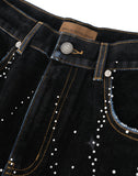 20K Diamond Starlight Denim Shorts IN Black