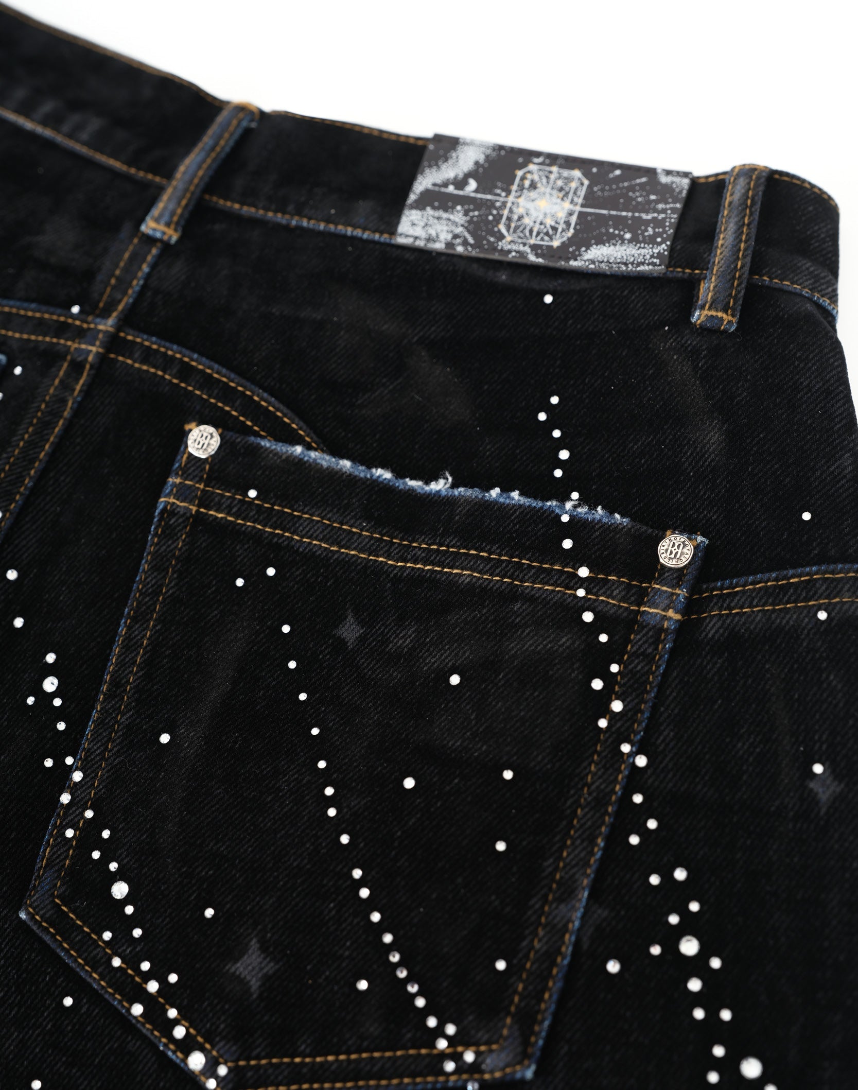 20K Diamond Starlight Denim Shorts IN Black