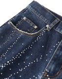 20K Diamond Starlight Denim Shorts IN Blue