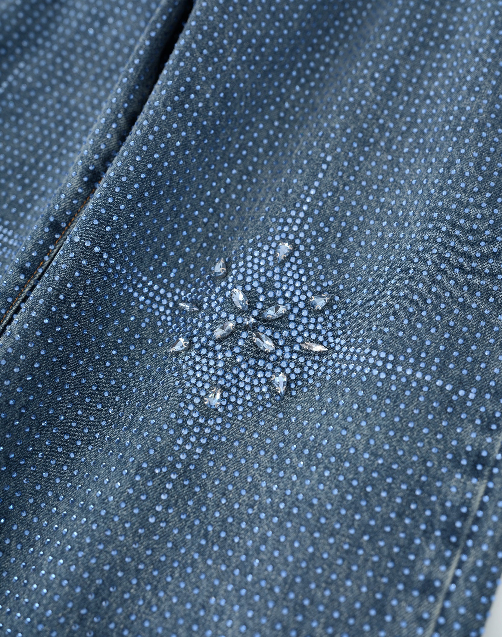 20K Diamond Stellar Denim Pants IN Blue