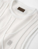 Fluid Layered Knit Tank In WHT