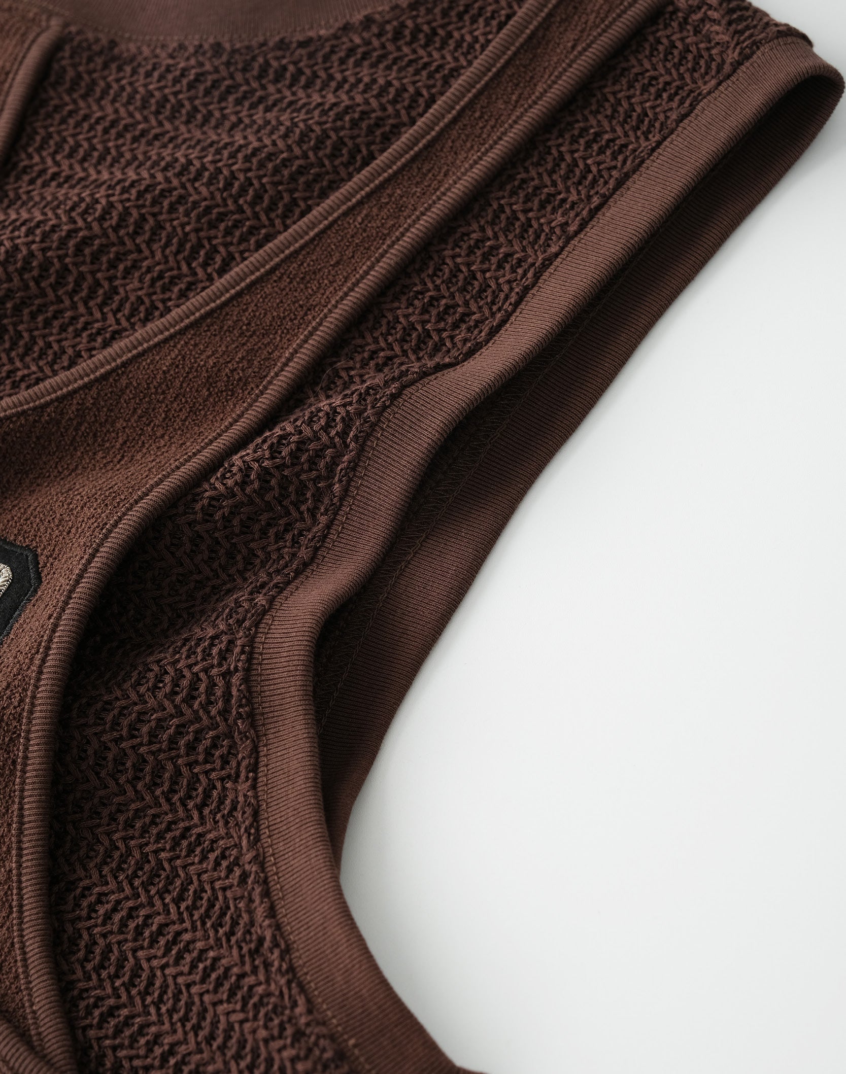 Fluid Layered Knit Tank In BRN