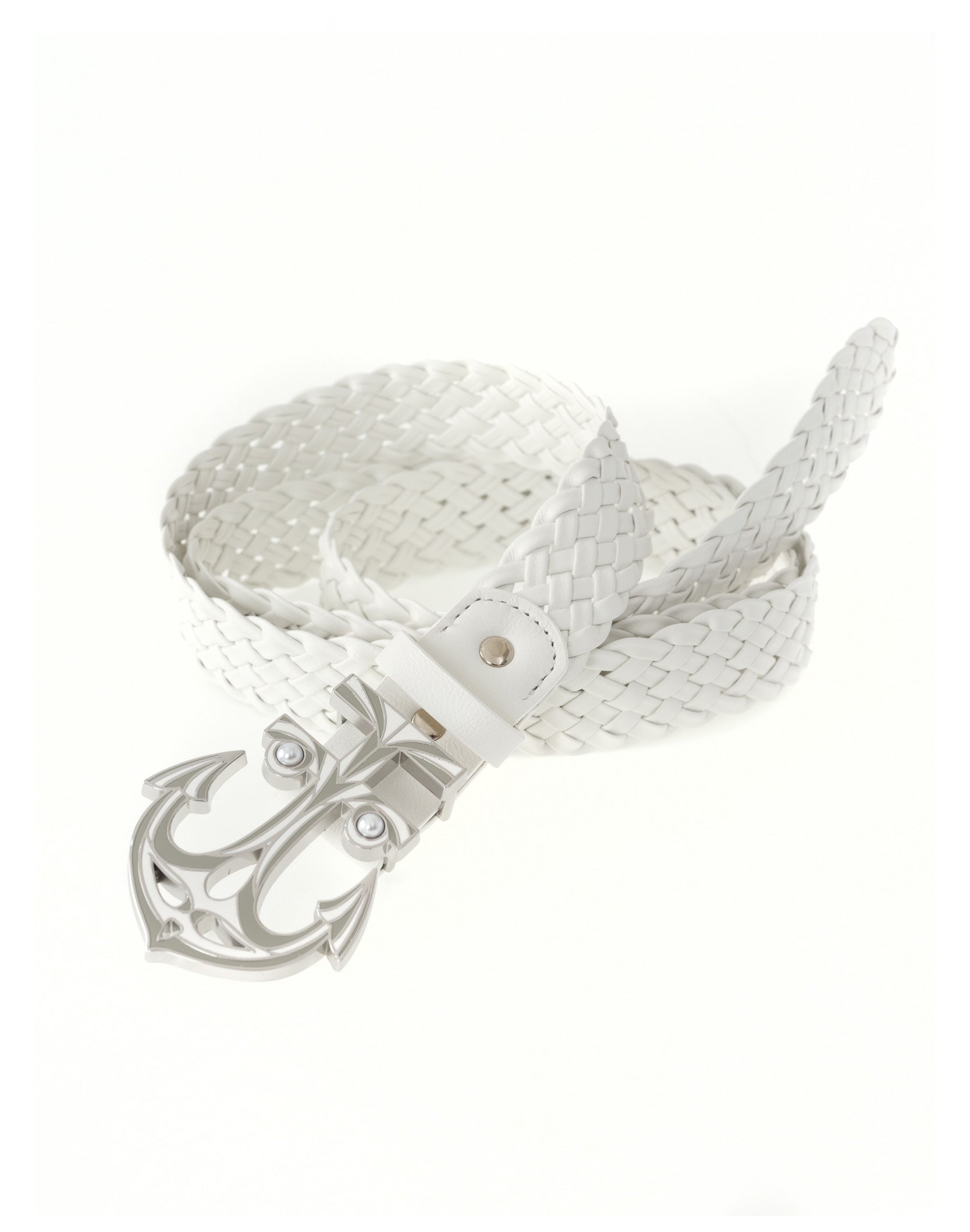 Braided Anchor Belt in White