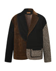 Layered Patchwork Suit Jacket