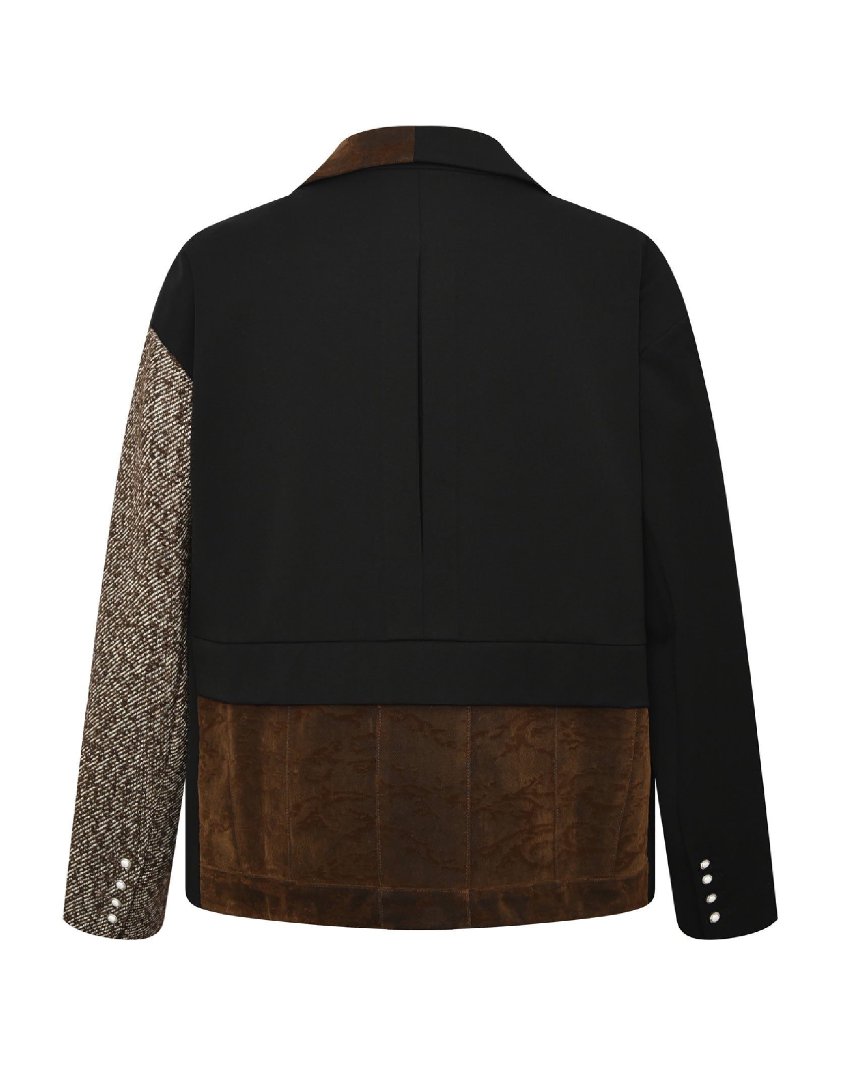 Layered Patchwork Suit Jacket