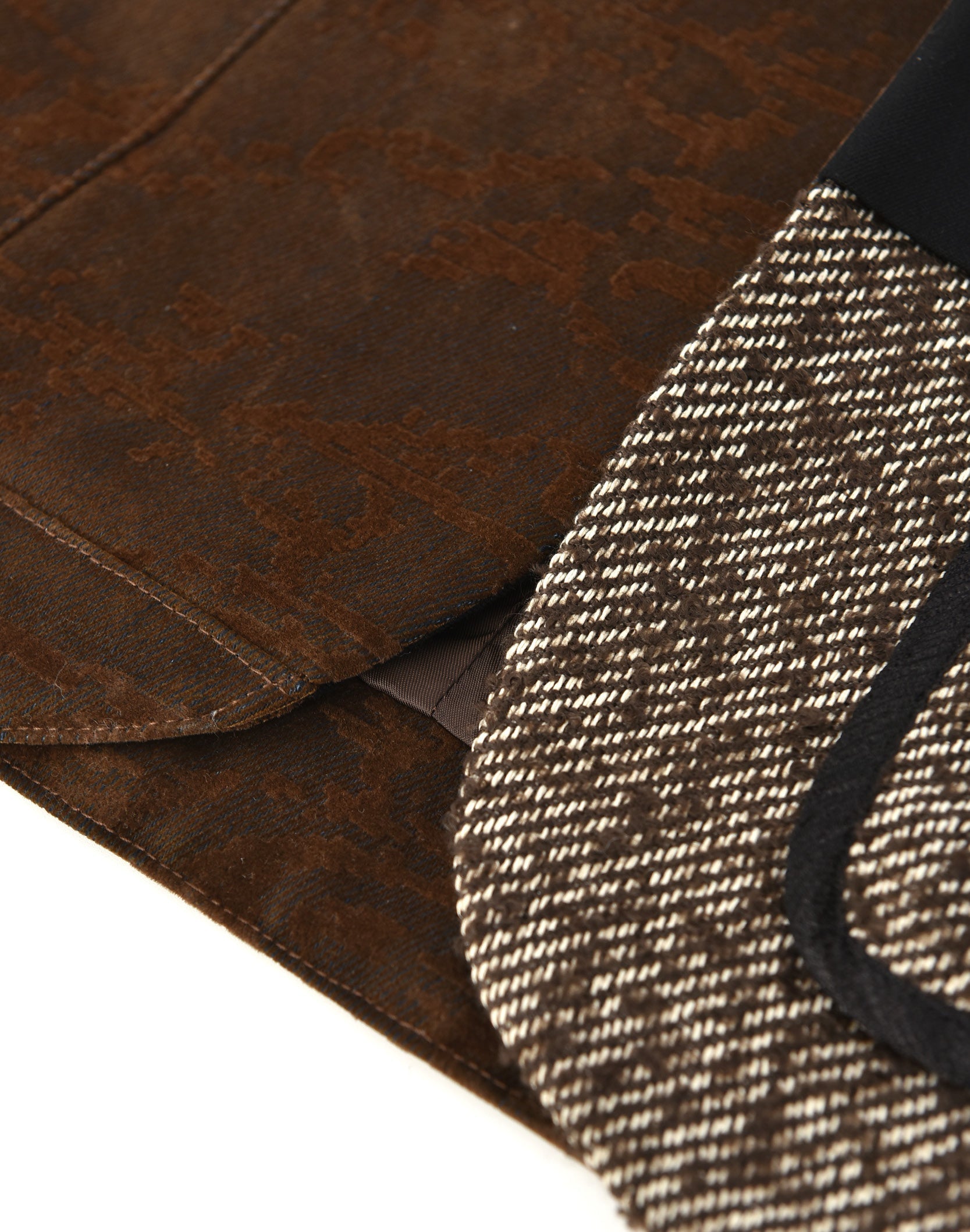 Layered Patchwork Suit Jacket