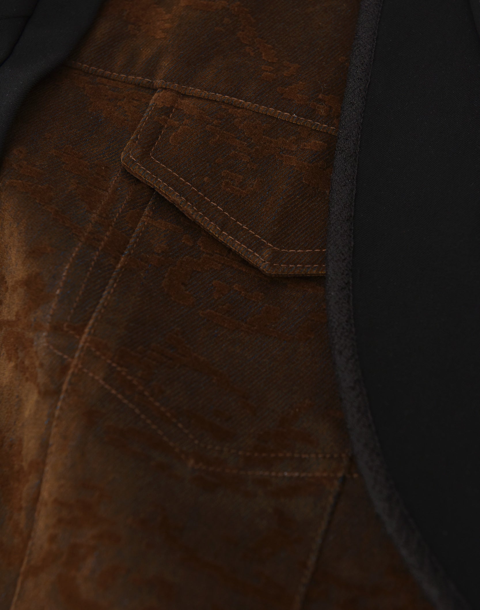 Layered Patchwork Suit Jacket