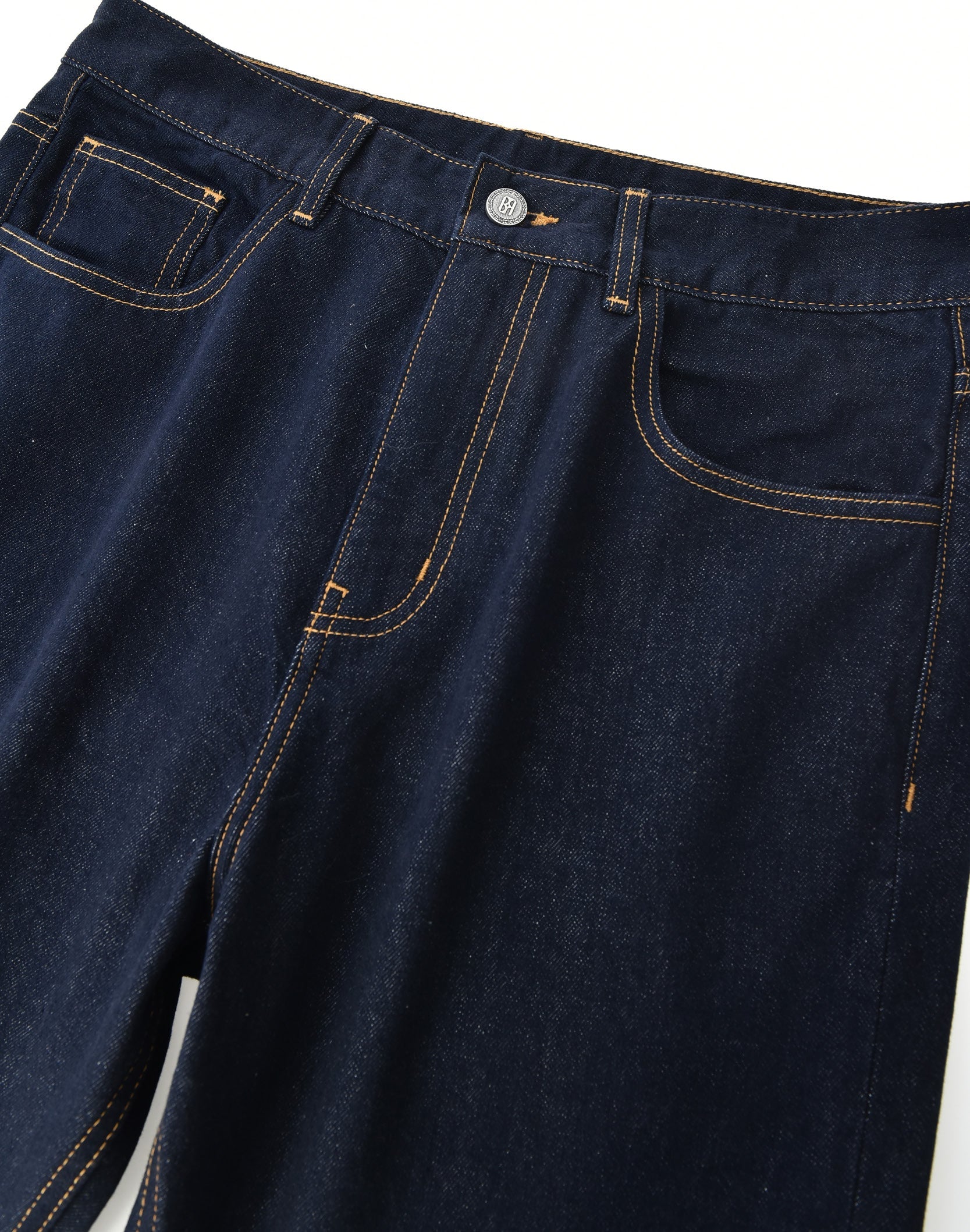 Raw Denim Embroidered Pearl Flared Jeans