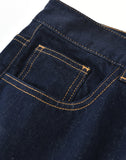 Raw Denim Embroidered Pearl Flared Jeans