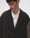 Layered Patchwork Suit Jacket