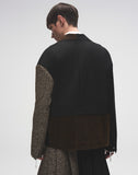 Layered Patchwork Suit Jacket