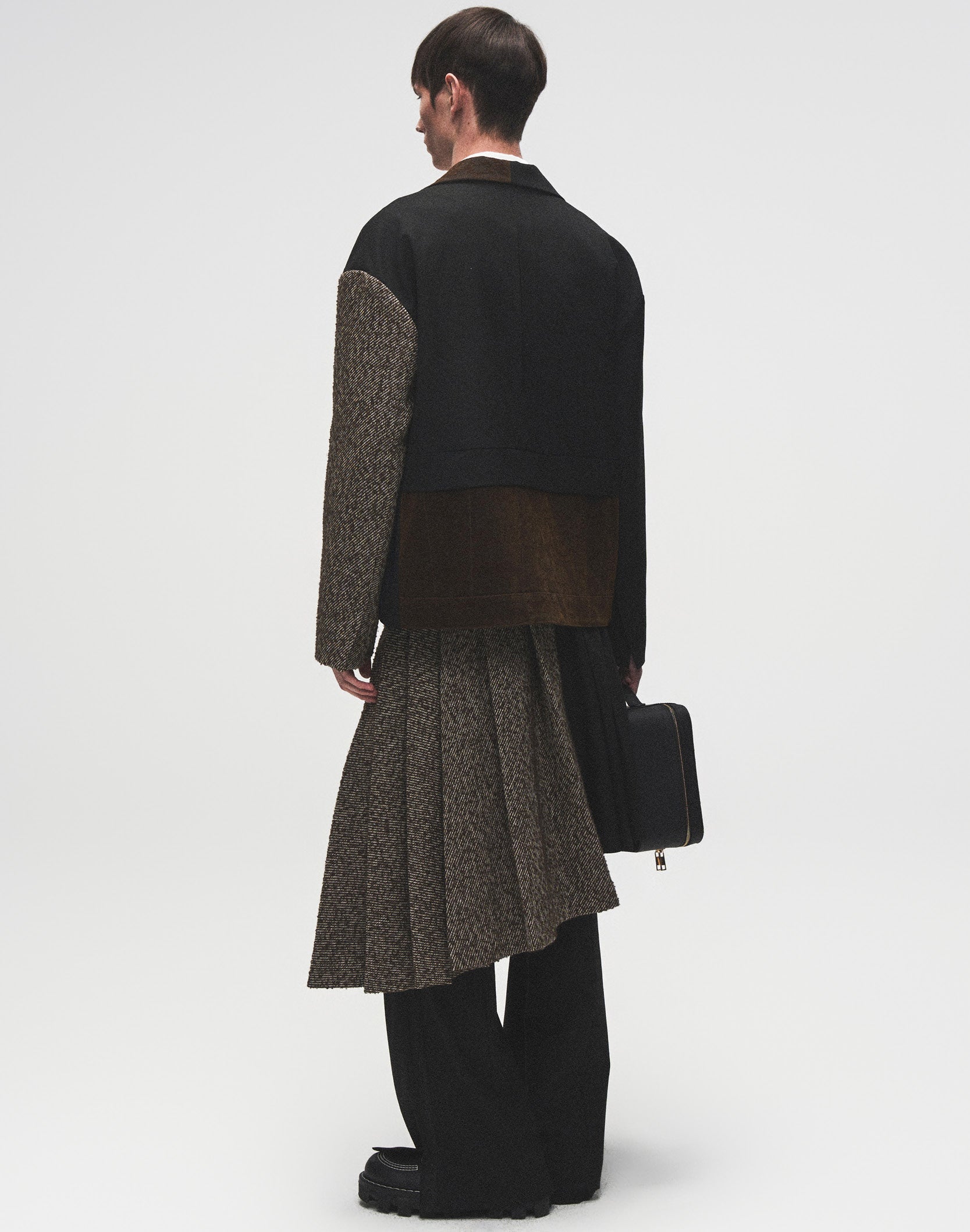 Layered Patchwork Suit Jacket