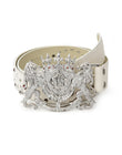 Lion Medal Horsehair Belt In WHT