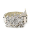 Lion Medal Horsehair Belt In WHT