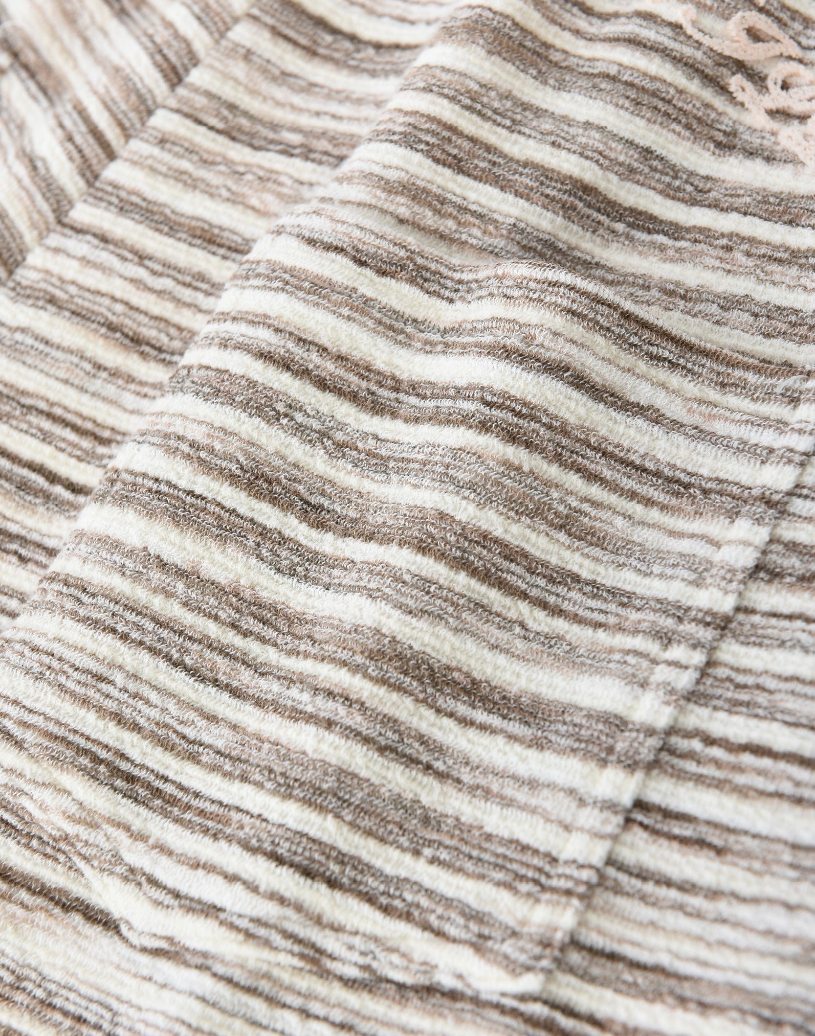 Striped Knit Shorts in White