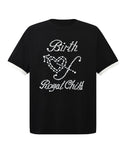 Pearl Patchwork T-Shirt IN BLK