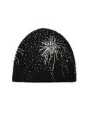 Fireworks Studded Beaded Beanie-BLK