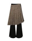 Layered Patchwork Skirt Trousers