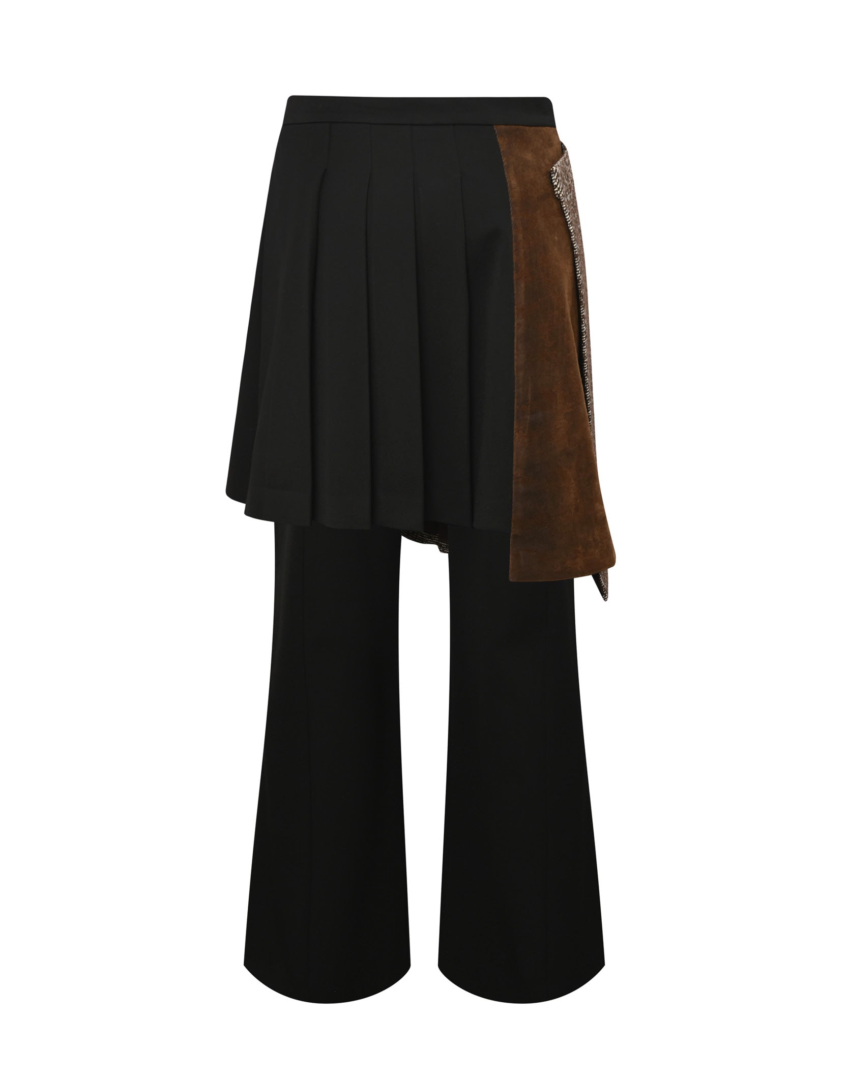 Layered Patchwork Skirt Trousers