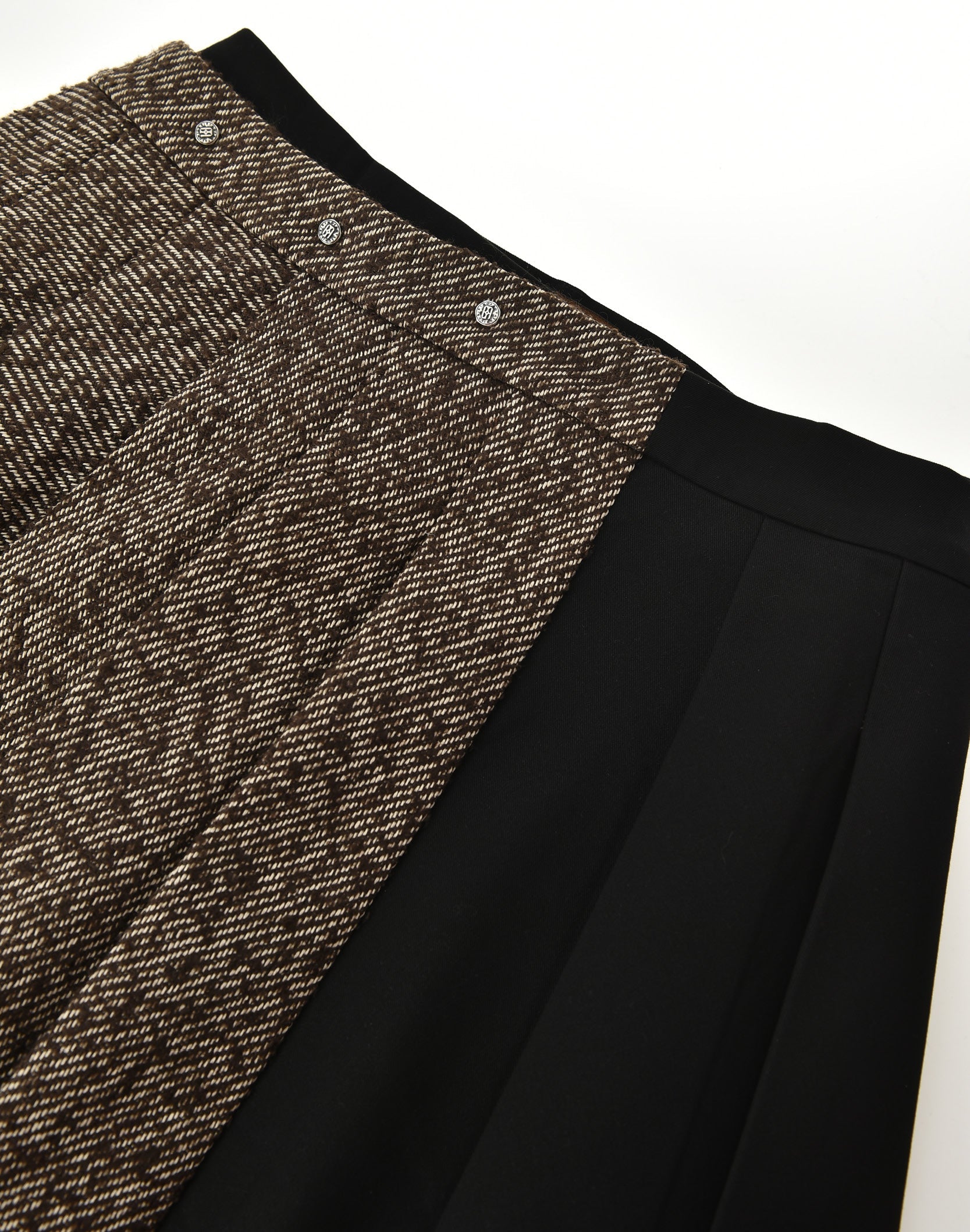 Layered Patchwork Skirt Trousers