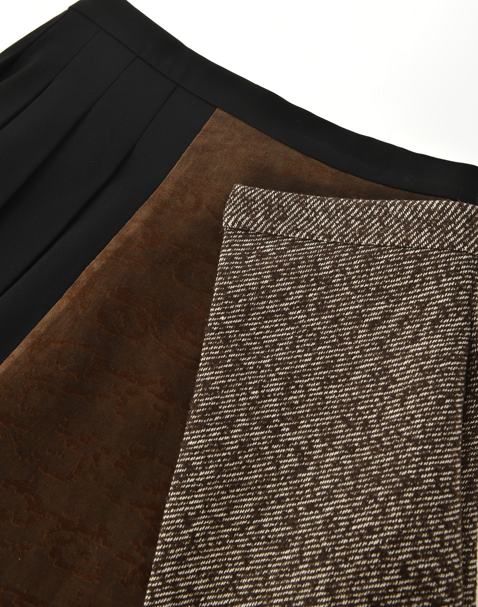 Layered Patchwork Skirt Trousers