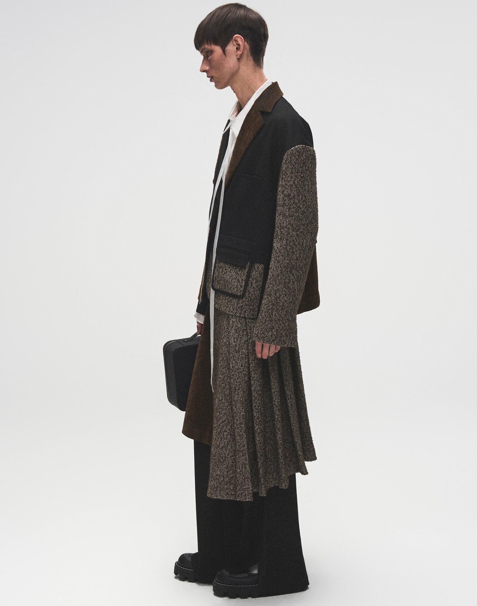 Layered Patchwork Skirt Trousers