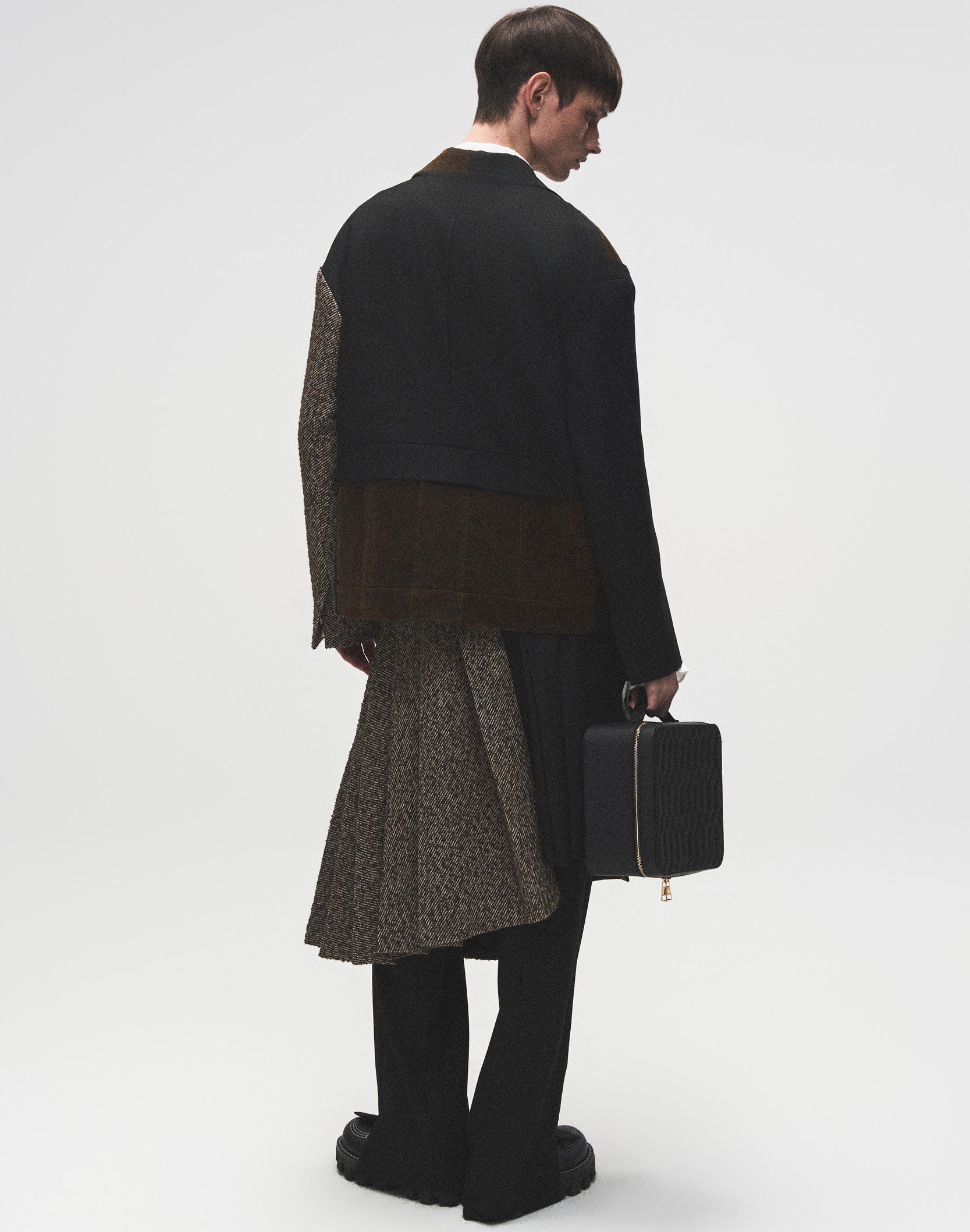 Layered Patchwork Skirt Trousers