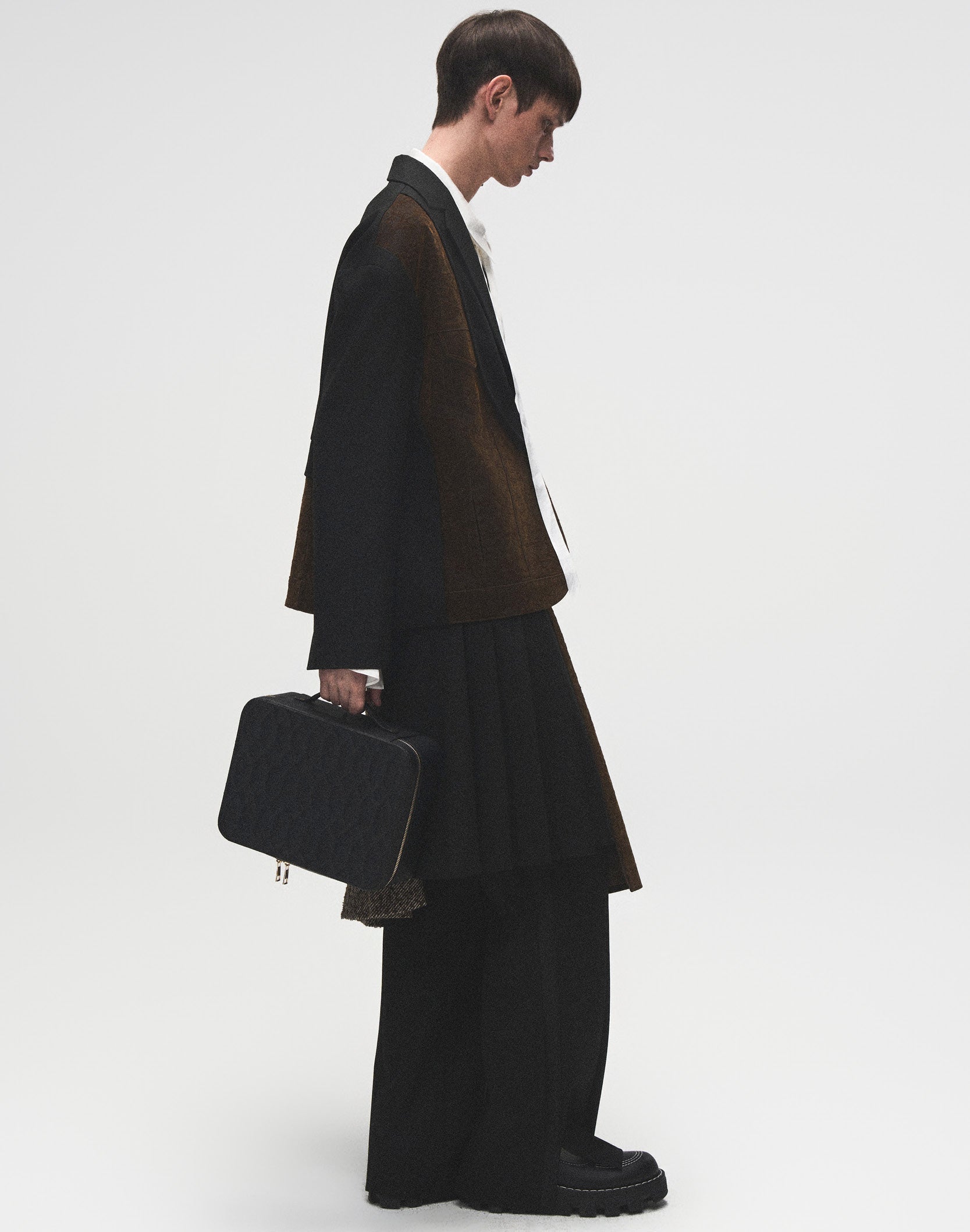 Layered Patchwork Skirt Trousers