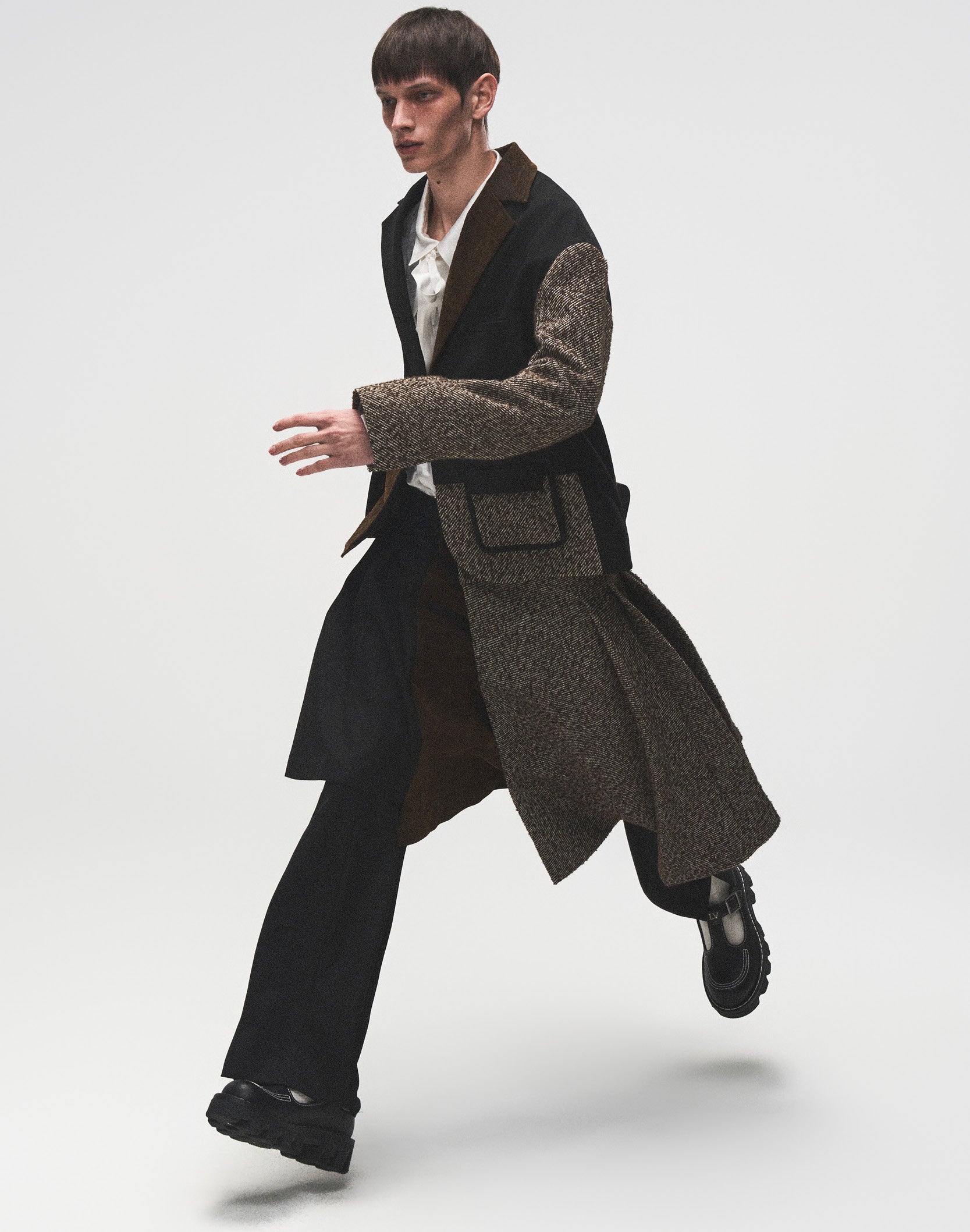 Layered Patchwork Skirt Trousers