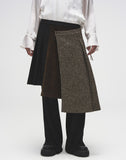Layered Patchwork Skirt Trousers