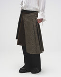 Layered Patchwork Skirt Trousers