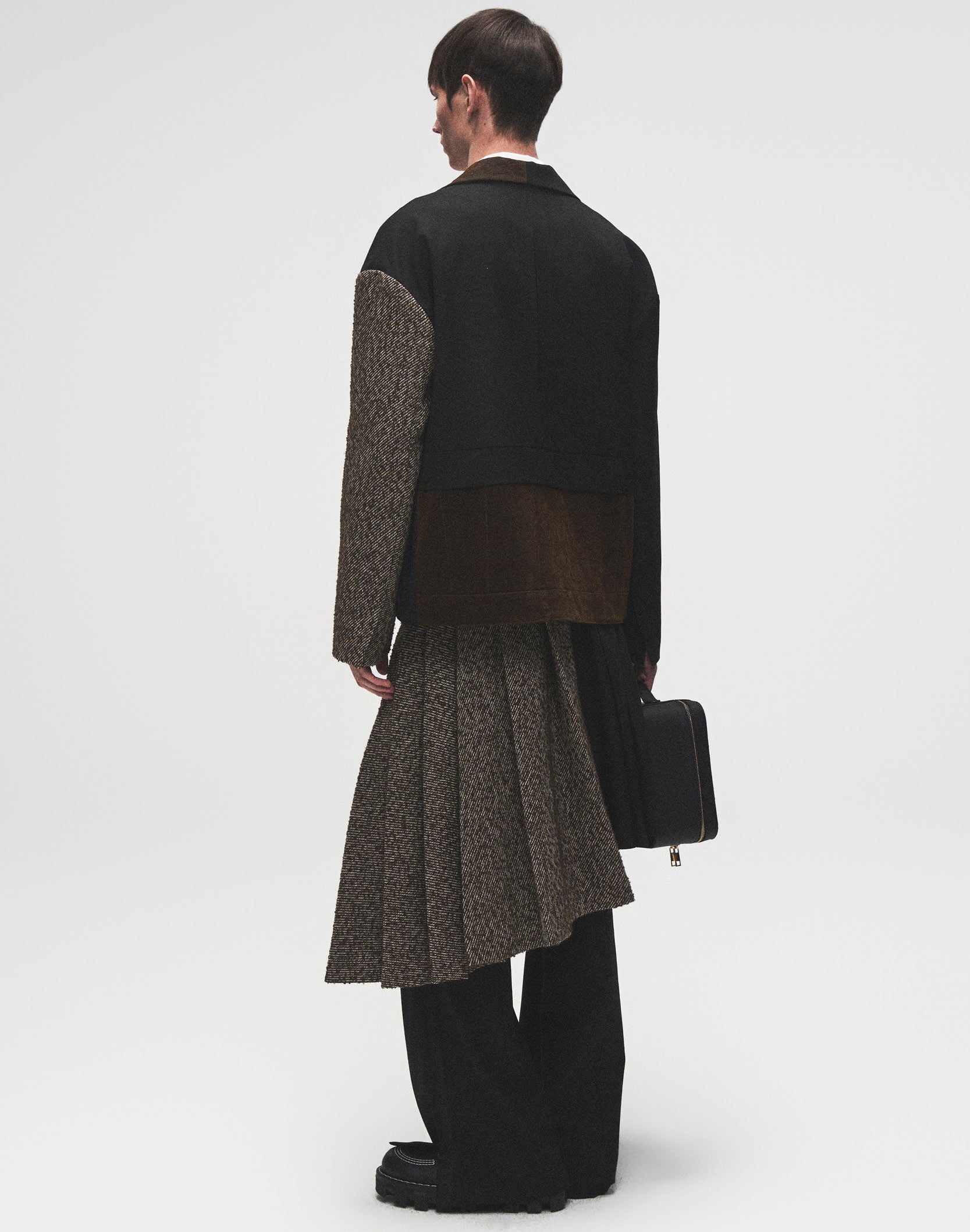 Layered Patchwork Skirt Trousers