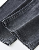 Double Waistband Patchwork Denim (Leather)