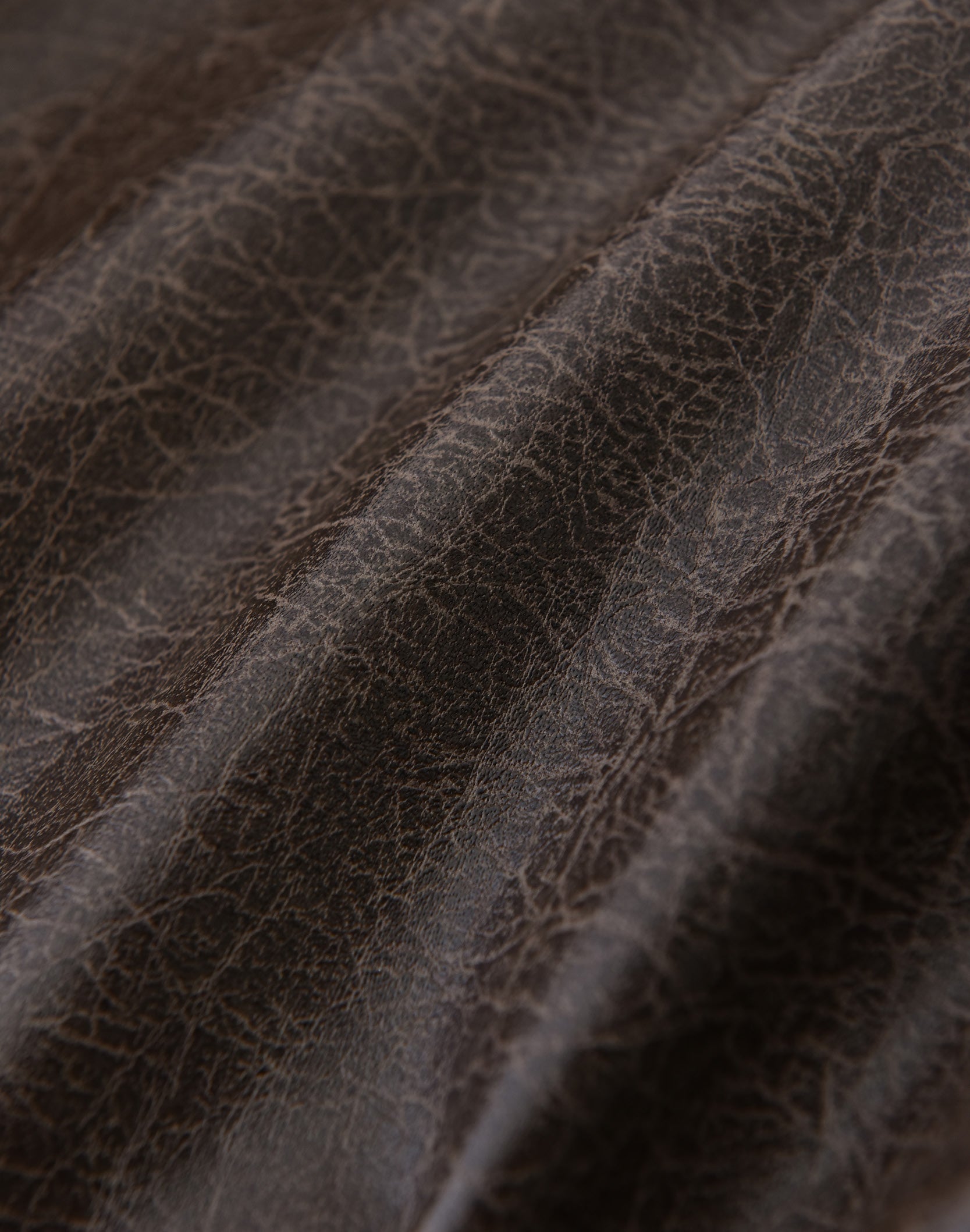 Double Waistband Patchwork Denim (Leather)