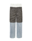 Double Waistband Patchwork Denim (Tweed)