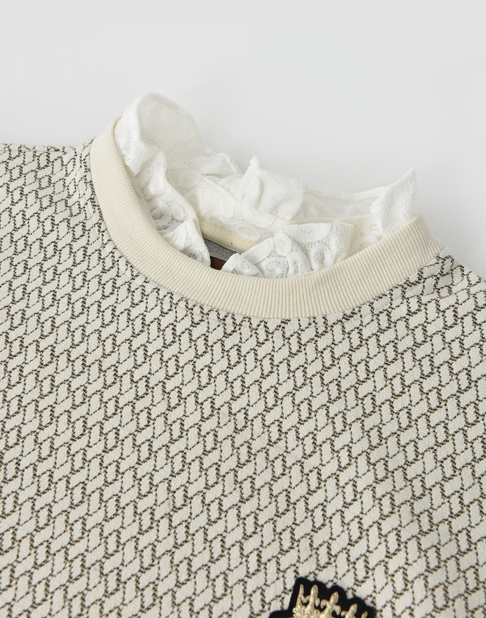 BAROQUE LACE JACQUARD SWEATSHIRT