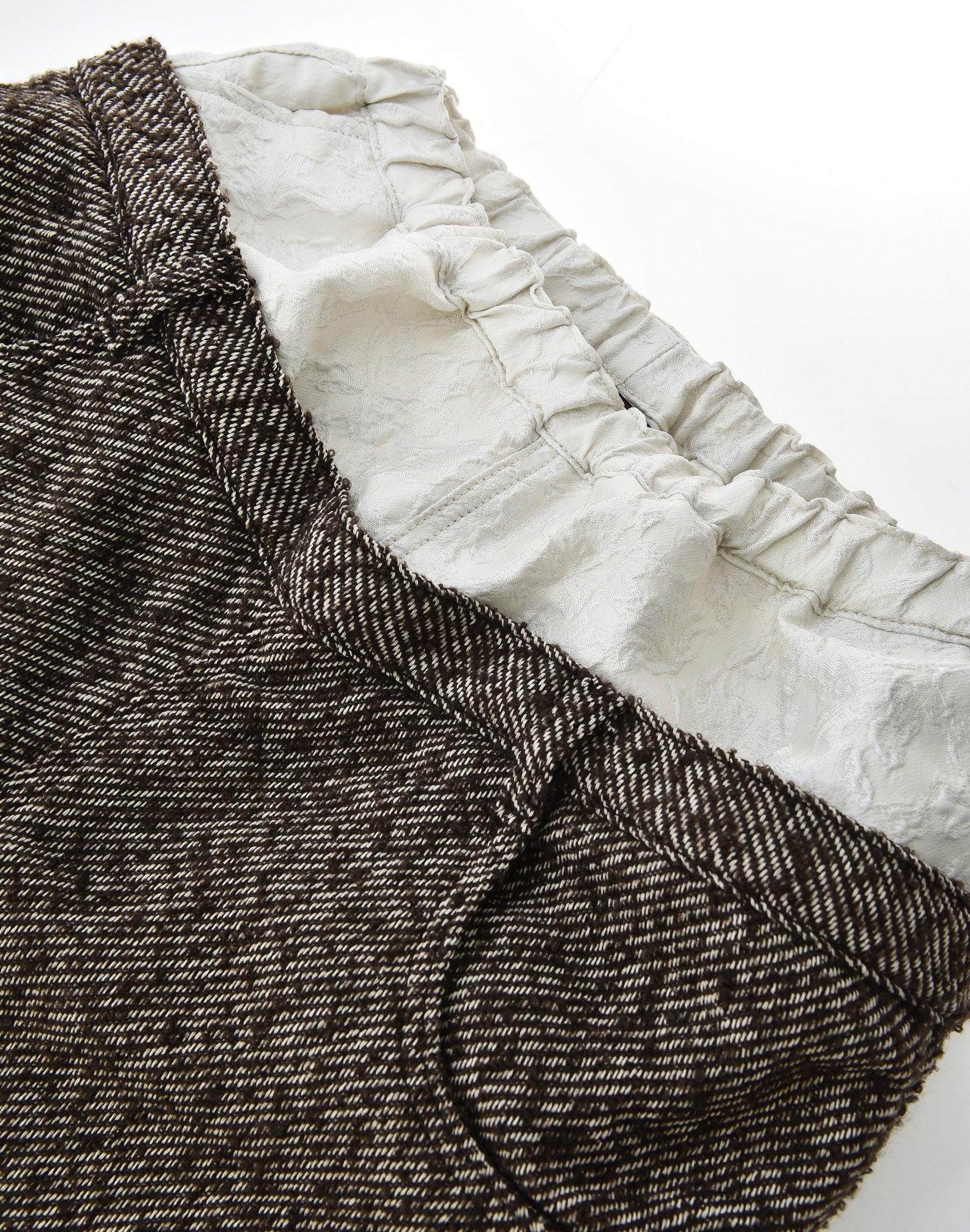 Double Waistband Patchwork Denim (Tweed)