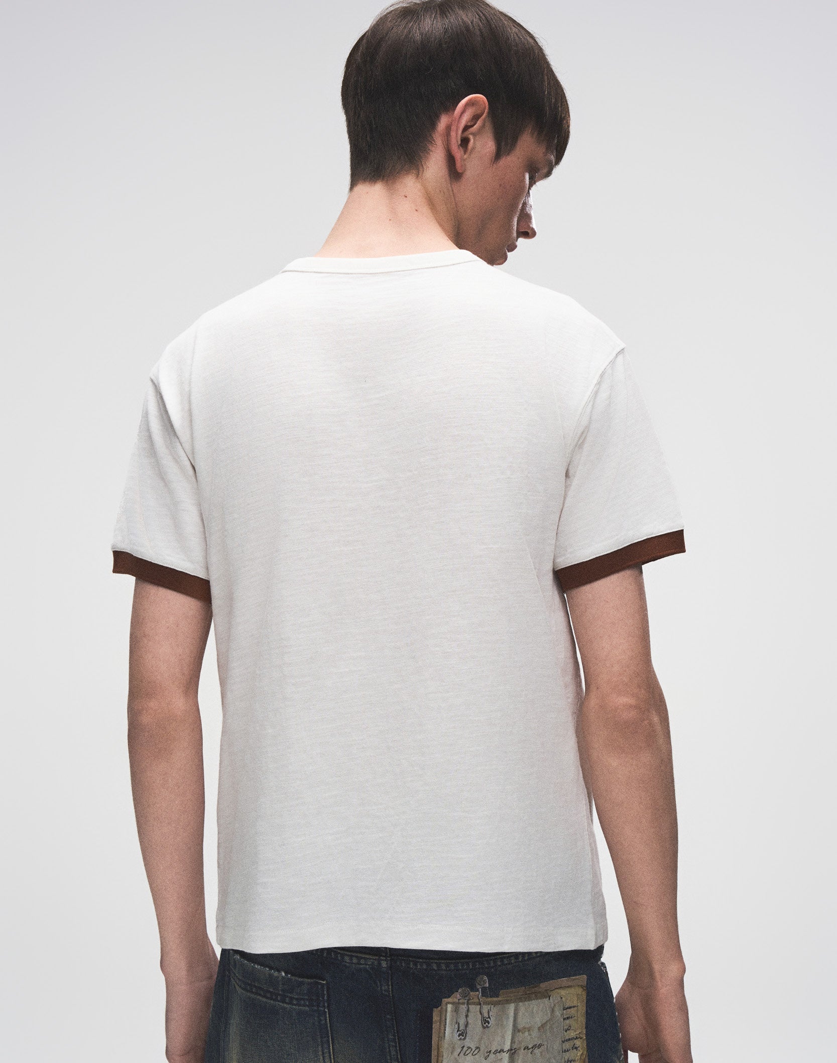 Pearl Patchwork T-Shirt IN WHT