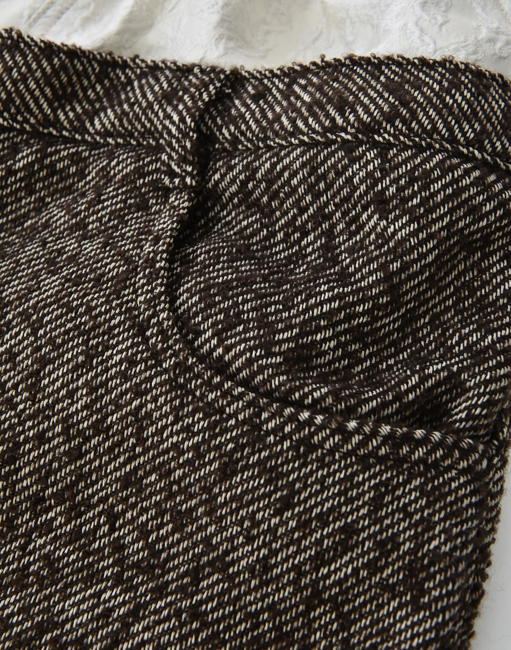 Double Waistband Patchwork Denim (Tweed)