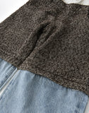 Double Waistband Patchwork Denim (Tweed)