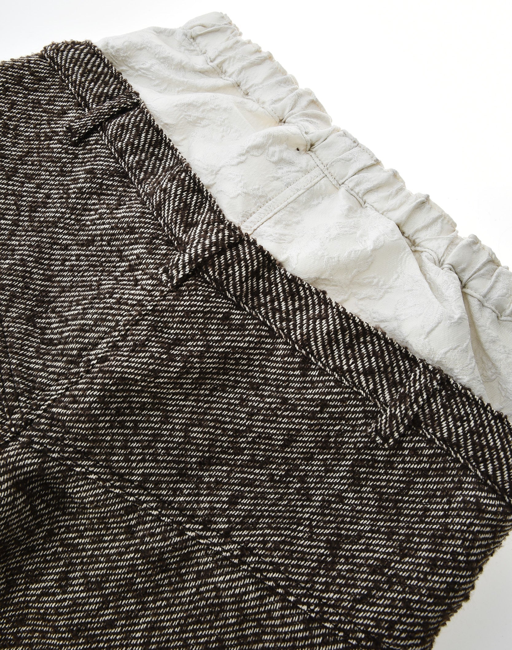 Double Waistband Patchwork Denim (Tweed)