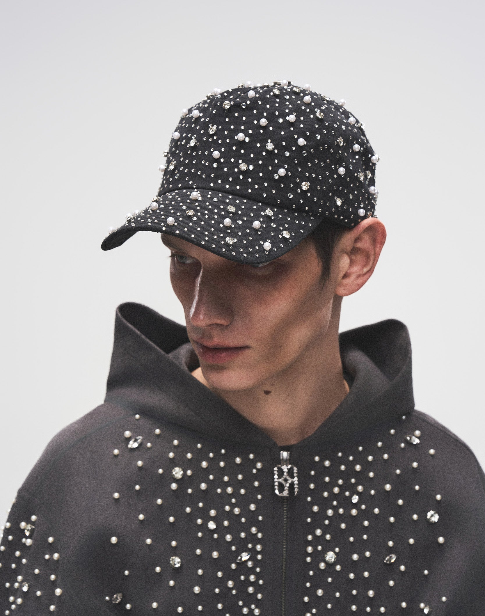 Pearl & Rhinestone Baseball Cap