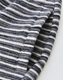 Striped Knit Shorts-GRY