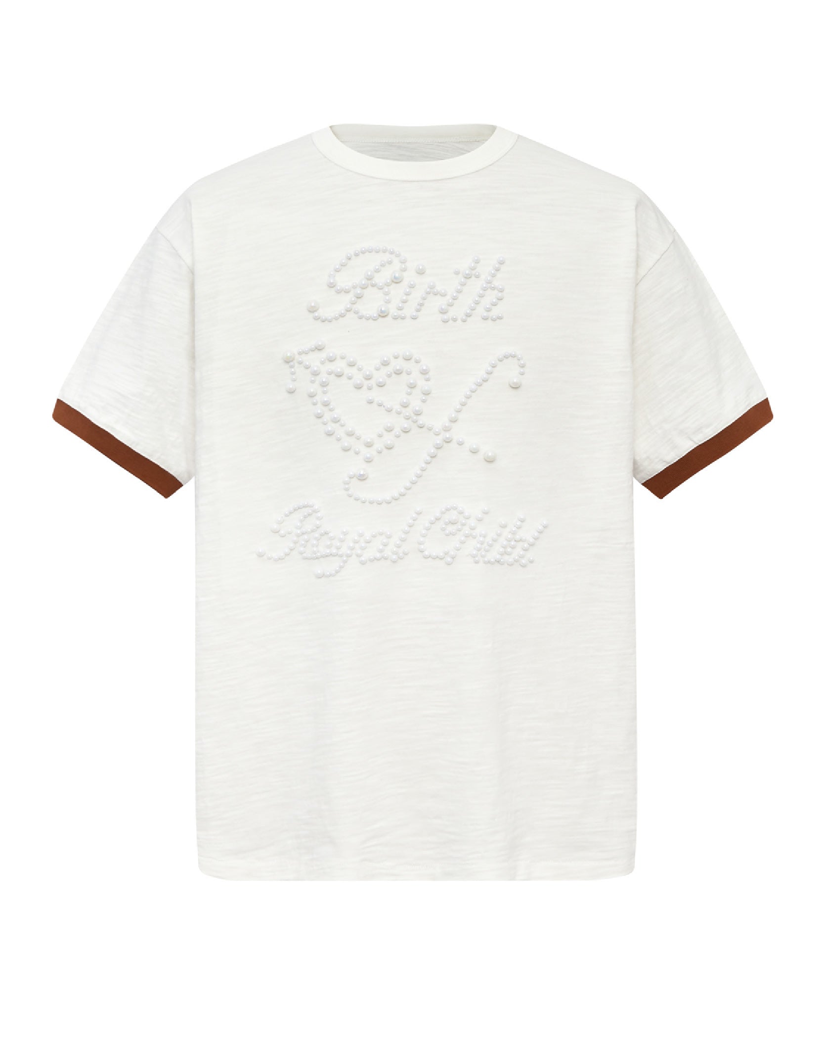Pearl Patchwork T-Shirt IN WHT