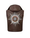 Embroidered Badge Shearling Vest