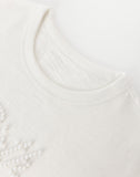 Pearl Patchwork T-Shirt IN WHT