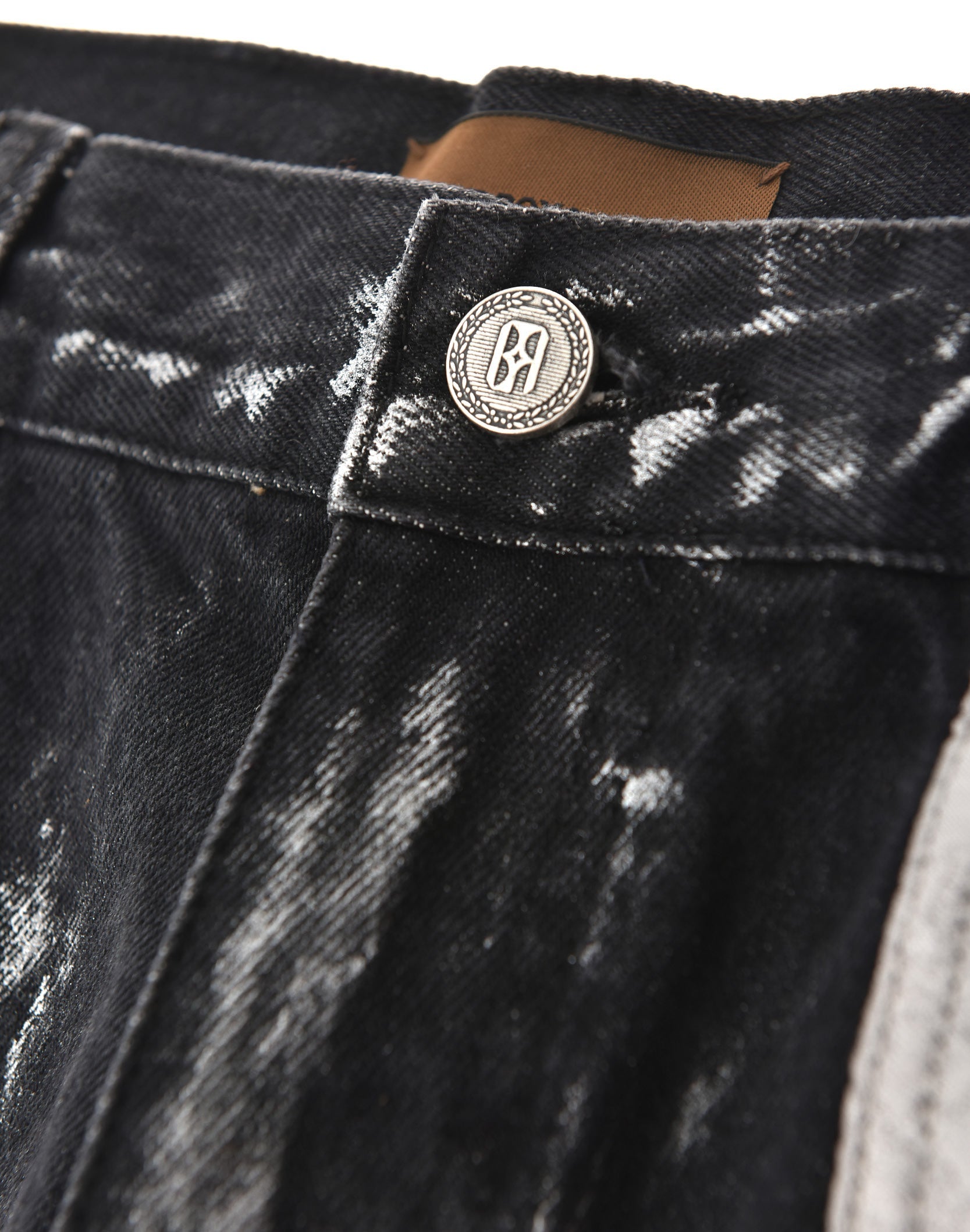 Embossed Silver-Washed Denim (Black)
