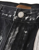 Embossed Silver-Washed Denim (Black)