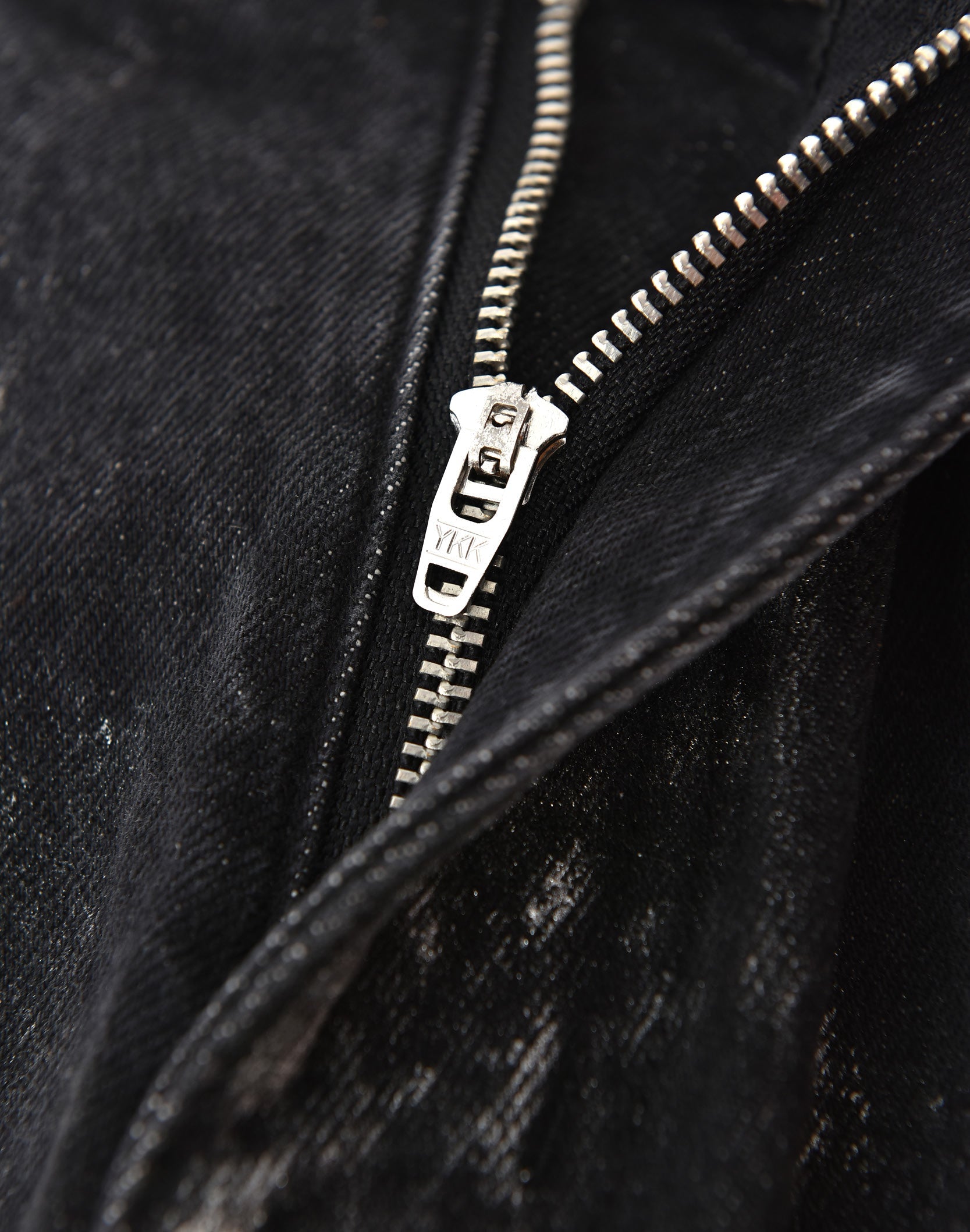 Embossed Silver-Washed Denim (Black)