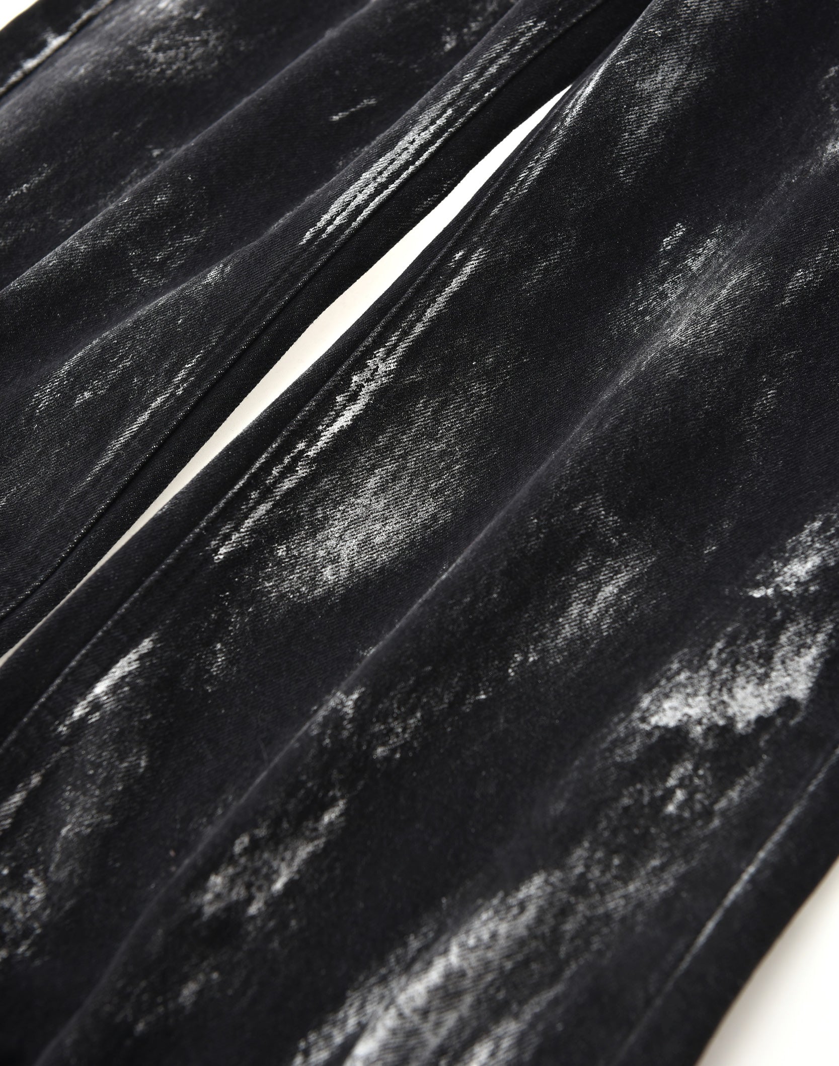 Embossed Silver-Washed Denim (Black)